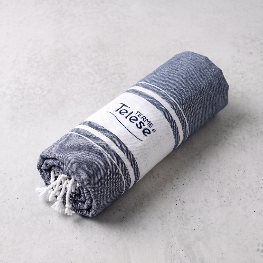 Telo Mare Eco con Frange – Terme di Telese (90x170 cm)